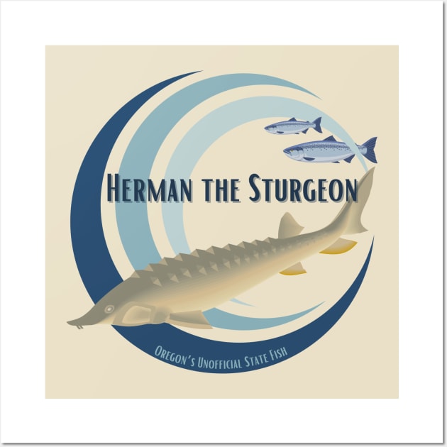 Herman the Sturgeon Wall Art by Artistic Oddities